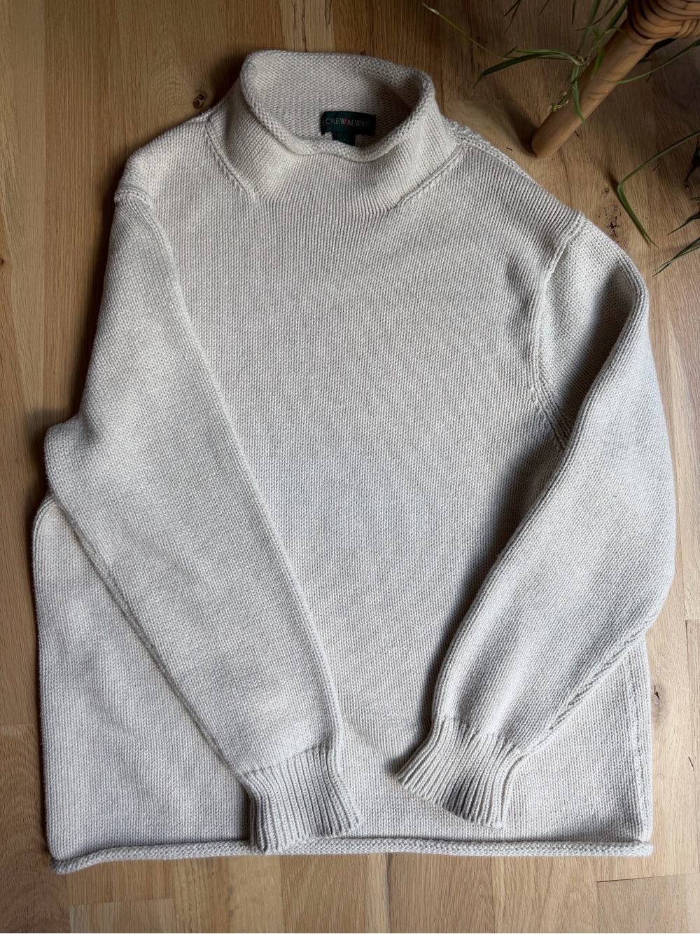 Women’s J Crew cream 2019 J crew roll neck sweater - 100% cotton -